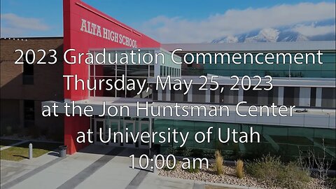 Alta High School's 2023 Graduation Commencement