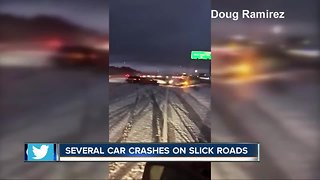 Weather possibly to blame for chain reaction crash on I-15