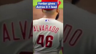 Yordan Alverez hits 3 run Homerun to give Astros 3-1 lead in 6th Inning of game 6