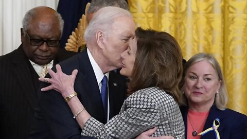 ( -0338 ) After Pelosi Tested Positive For COVID-19 She's Kissed By Joe Biden - Psaki Says It Isn't "Close Contact" Because CDC Has the 5 Second Rule, I Mean...