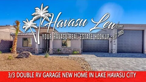 Lake Havasu New Home on HUGE Lot with Double RV Garage *NOW COMPLETE* 4060 Arrowhead Dr MLS 1020773