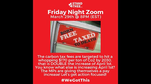 Stand4THEE Friday Night Zoom March 29 - Taxed to Death