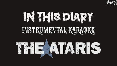 The Ataris | In This Diary (Karaoke + Instrumental)