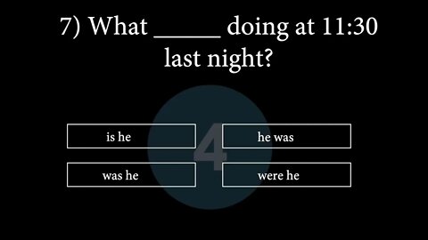 Past Continuous Grammar Quiz