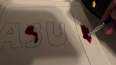 Working on a Arizona State canvas