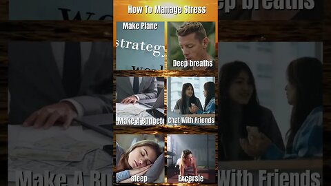 6 ways to manage stress #shorts #stressrelief #stressmanagement