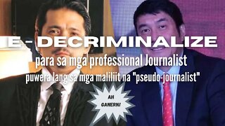 DECRIMINALIZE LIBEL: Pilipinas Session sa Senado!