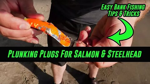 How To Plunk Salmon & Steelhead With Plugs - EASY BANK FISHING SETUP
