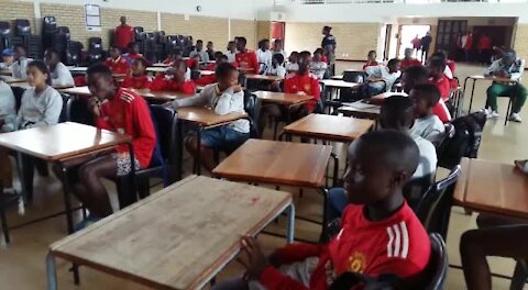 SOUTH AFRICA - Cape Town - Langa High school football outreach (iDs)