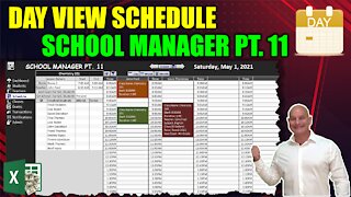 Learn How To Create This Dynamic Day View Scheduler In Excel This Masterclass [School Manager Pt.11]