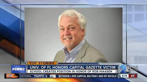 University honors Capital Gazette shooting victim