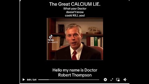 THE GREAT CALCIUM LIE by Dr. Robert Thompson MD