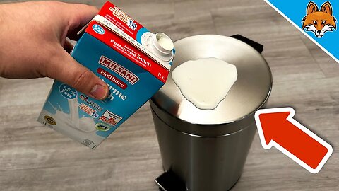 Dump MILK on your TRASH CAN and WATCH WHAT HAPPENS💥(Ingenious TRICK)🤯