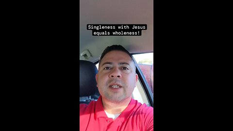 Singleness with Jesus equals wholeness!