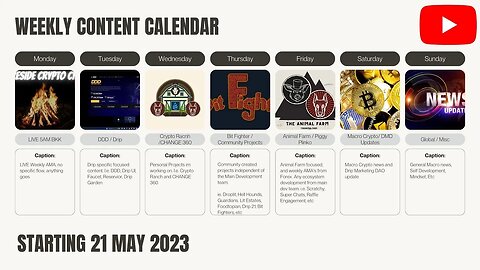 Drip Network New Drip Coach Content Calendar for 2023