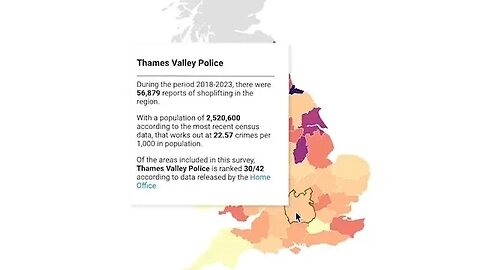 UK's shoplifting capitals: Interactive map reveals the places where light-fingered locals are