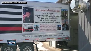 Local businesses honor Mitch Lundgaard in memorial trailer