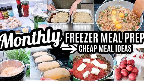 EASY MONTHLY FREEZER MEAL PREP RECIPES COOK WITH ME LARGE FAMILY MEALS WHATS FOR DINNER