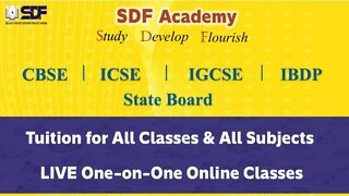 SDF ACADEMY | YOUR CHILD'S PERSONALISED STUDY COACH