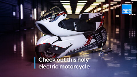 Check out this holy electric motorcycle