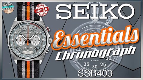 Head Turner! | Seiko Essentials Meca-Quartz 100m Chronograph SSB403 Unbox & Review