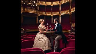 a man and a woman enjoying Pinot noir in a 1860’s theatre #1860s #manandwoman #theatre #wonderapp