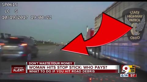 Innocent driver hits stop stick: Who pays?