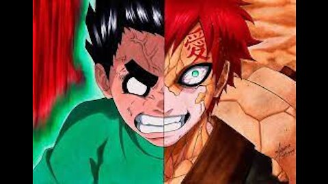 Rock Lee vs Gaara Naruto