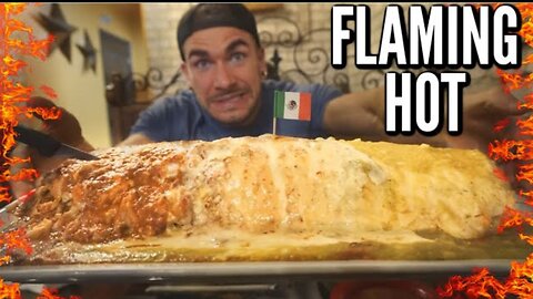 MASSIVE SPICY MEXICAN BURRITO CHALLENGE | Carne Asada & Queso | Huntsville Alabama | Man Vs Food