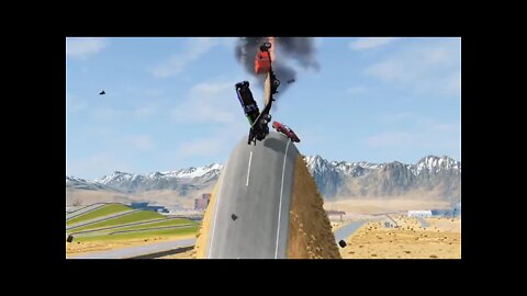 creepy springboard / cars turned into a plane BeamNG DRIVE