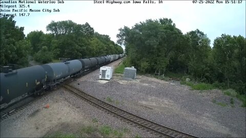 6 CN Trains in 24 Hours at Mills Tower in Iowa Falls, IA on July 26, 2022 #SteelHighway