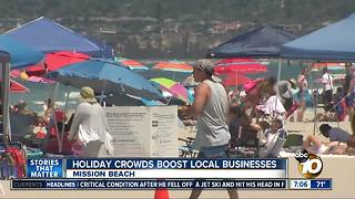 Holiday crowds boost local businesses