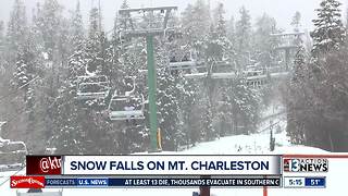 Snow falls on Mount Charleston