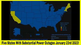 Five States With Substantial Power Outages January 23rd 2023!