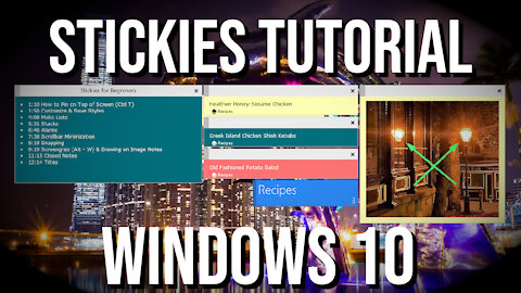 Free Windows 10 Sticky Notes Alternative ~ Stickies Tutorial for Beginner