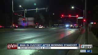 Man in custody after morning standoff