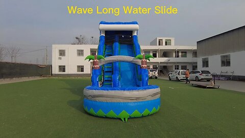 Wave Long Water Slide#factory bounce house#factory slide#bounce #bouncy #castle#inflatable #factory