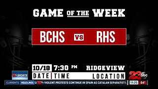 BCHS at Ridgeview wins 'Game of the Week'