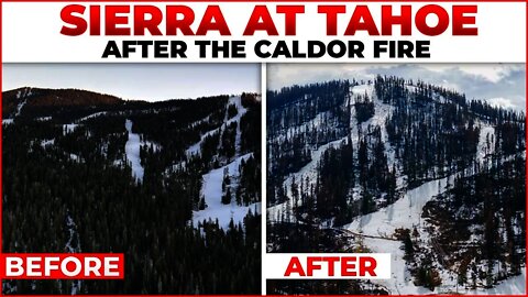 Sierra At Tahoe Drone footage Before and After the Caldor Fire