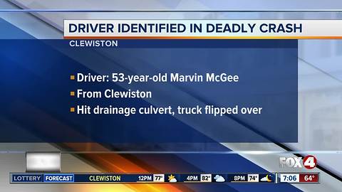 Victim identified in Clewiston crash