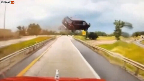 Insane Dashcam Video Shows SUV Flying Across A Michigan Highway, Almost Smashing Into Car Filming