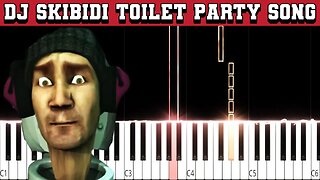 DJ Skibidi Toilet Party Song (DaFuq!?Boom!) (Beginner-Super Easy) Piano Tutorial