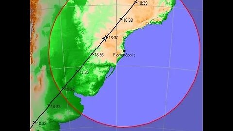 Passagem da ISS ( Estação Espacial Internacional ) sobre Florianópolis.