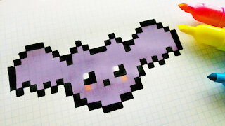 how to Draw Bat - Hello Pixel Art by Garbi KW