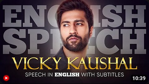 ENGLISH SPEECH | VICKY KAUSHAL: From Engineering to Acting (English Subtitles)