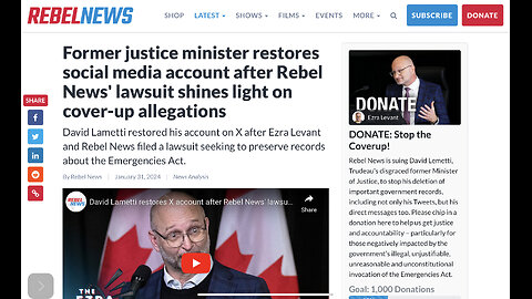 Minister restores social media account after Rebel News' lawsuit shines light on cover-up allegation