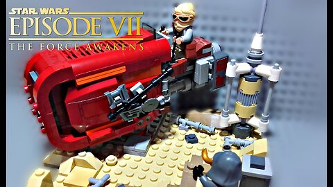 LEGO Star Wars The Force Awakens - Rey's Speeder (75099) - Review + Upgrade (2016)