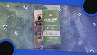 Reviewing: Forge Hemp HHC Cartridge | Strain: GOAT | Purchased at Blue Flowers In Char., NC