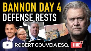 Bannon Trial Day 4: Defense RESTS and Motion for Judgment Acquittal with @Nate The Lawyer