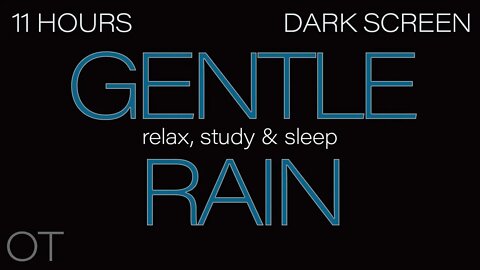 GENTLE RAIN Sounds for Sleeping| Relaxing| Studying| BLACK SCREEN| Dark Screen| Rainstorm 10 HOURS